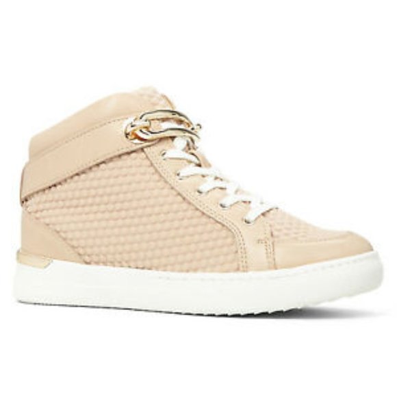 Aldo High-Top Quilted Leather Sneaker. - Picture 1 of 5